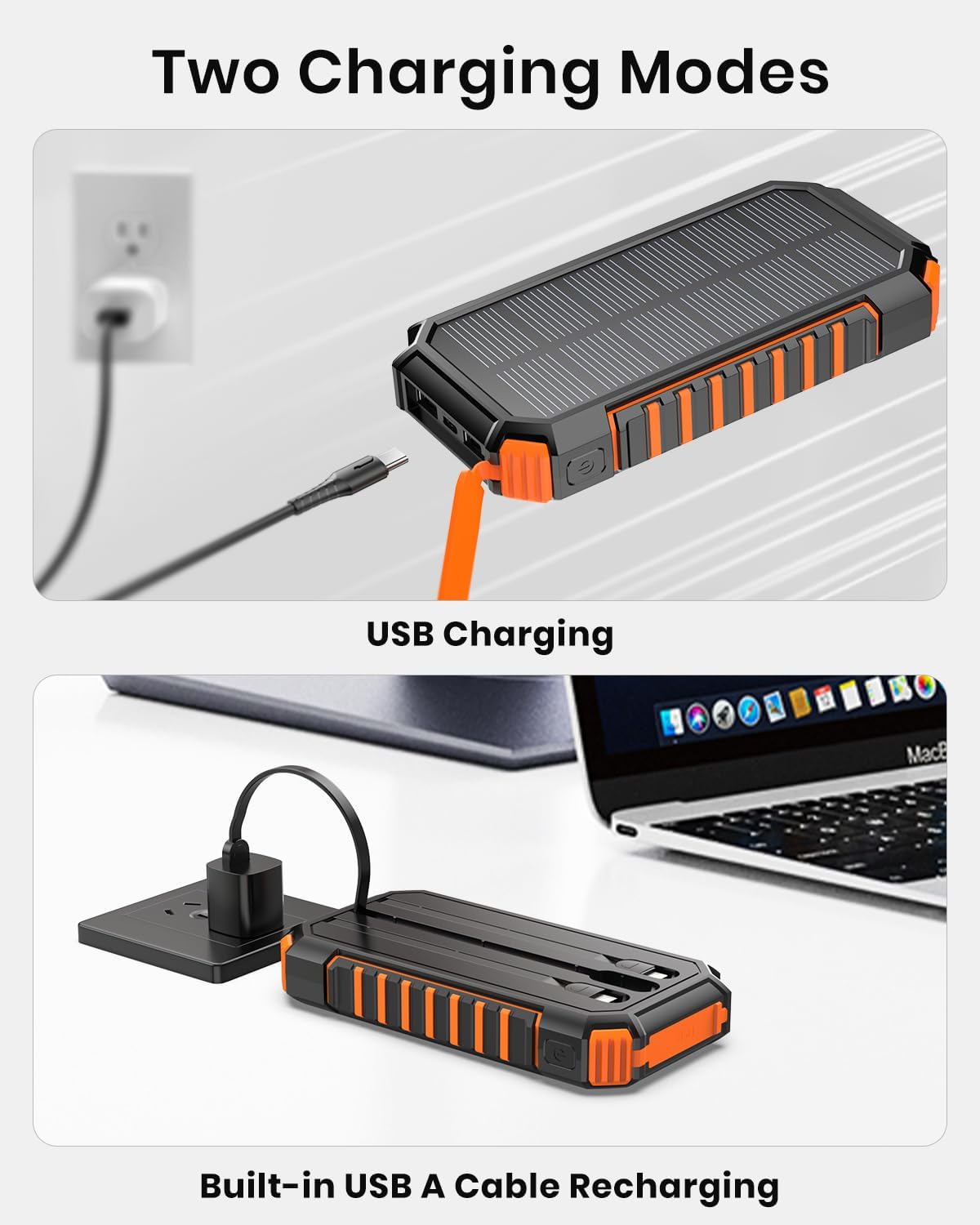 Batterie Externe Solaire 27 000 mAh